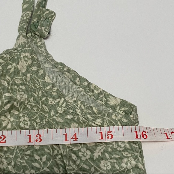 Vtg Womens Ditsy Floral Sage Green Maxi Dress 9/10 Y2K Boho Cottagecore Feminine - Picture 7 of 9